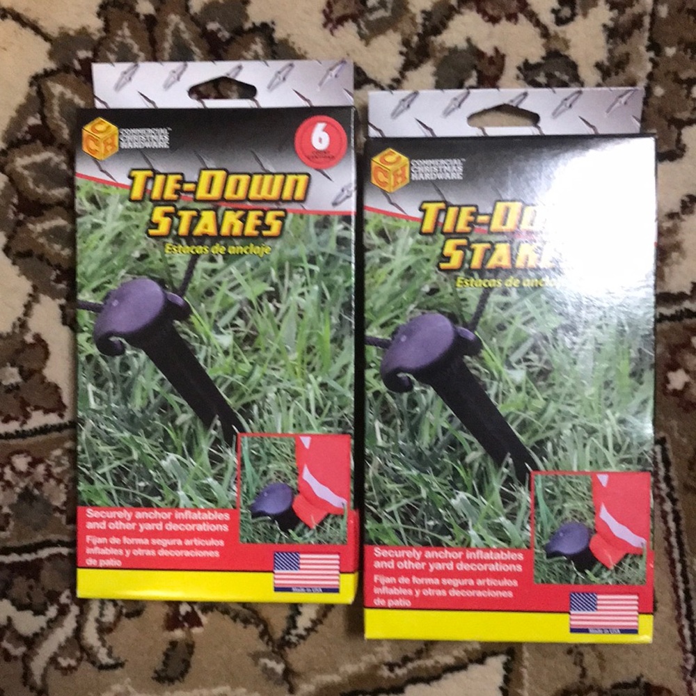 2/6 Packs Plastic Tie Down Stakes By Adams Anchoring Tents,Tarps Inflatables NIB
